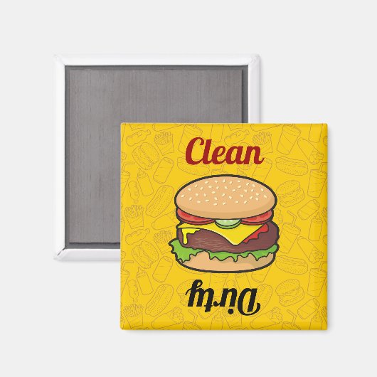 Cheeseburger Dishwasher Magnet (Voorkant / Achterkant)