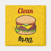 Cheeseburger Dishwasher Magnet (Voorkant)