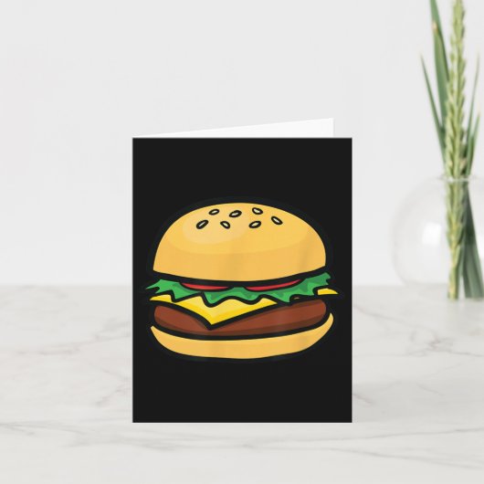 Cheeseburger Emoticon Hamburger Cheese BBQ Kaart (Voorkant)