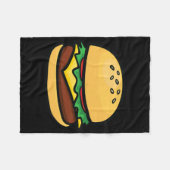 Cheeseburger Emoticon Hamburger Kaas Bbq  Fleece Deken (Voorkant (Horizontaal))
