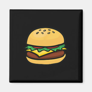 Cheeseburger Emoticon Hamburger Kaas Bbq  Magneet