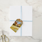 Cheeseburger en Fries Cadeaulabel (Met Touw)