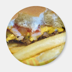 Cheeseburger en Fries Magneet