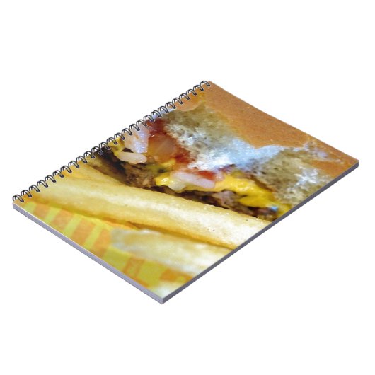 Cheeseburger en Fries Notitieboek (Linkerzijde)