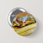 Cheeseburger en Fries Ronde Button 5,7 Cm (Voorkant /achterkant)