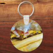 Cheeseburger en Fries Sleutelhanger (Voorkant)