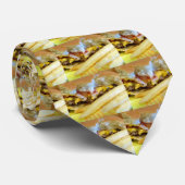 Cheeseburger en Fries Stropdas (Opgerold)