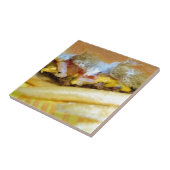 Cheeseburger en Fries Tegeltje (Zijkant)