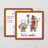 Cheeseburger en Hot Dog Cook-Out Kaart (Voorkant / Achterkant)