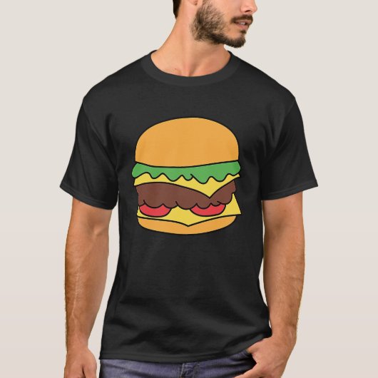 Cheeseburger Fast Food Burger T-shirt (Voorkant)