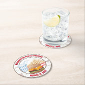 Cheeseburger Fast Food Summer BBQ Diner Ronde Kartonnen Onderzetter (Insitu)