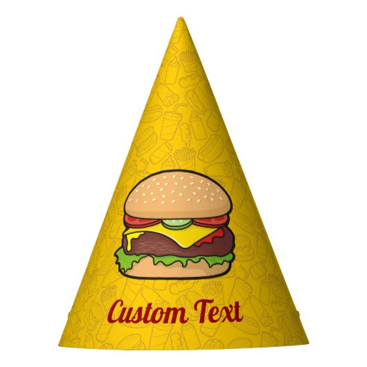Cheeseburger Feesthoedjes (Voorkant)