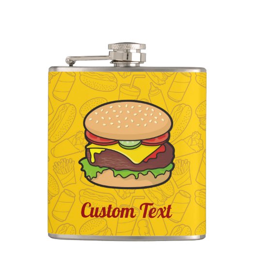 Cheeseburger Flask Heupfles (Voorkant)