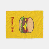 Cheeseburger Fleece Blanket Deken (Voorkant (Horizontaal))