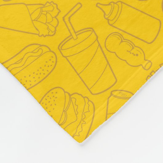 Cheeseburger Fleece Blanket Deken (Hoek)