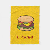 Cheeseburger Fleece Blanket Deken (Voorkant)