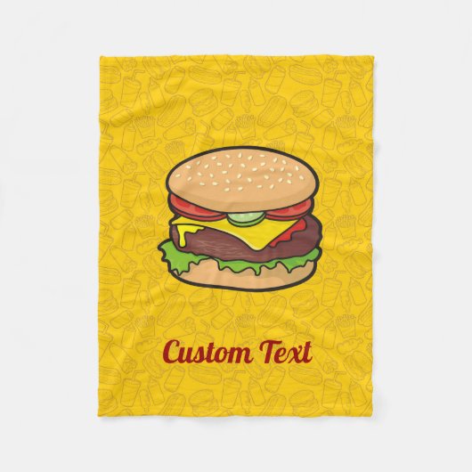 Cheeseburger Fleece Blanket Deken (Voorkant)