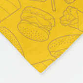 Cheeseburger Fleece Deken (Hoek)