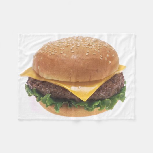 Cheeseburger Fleece Deken (Voorkant (Horizontaal))