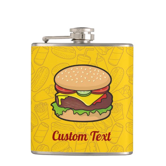 Cheeseburger fles heupfles (Voorkant)