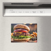 Cheeseburger & Frites Magneet (Insitu (Vaatwasser))
