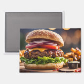 Cheeseburger & Frites Magneet (Voorkant / Achterkant)