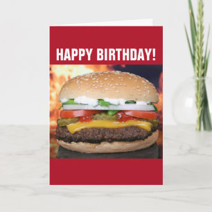 CHEESEBURGER FUNNY BIRTHDAY-KAART KAART