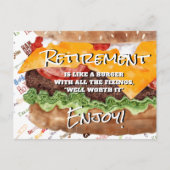 Cheeseburger Funny Retirement Briefkaart (Voorkant)