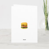 Cheeseburger Gepersonaliseerde Verjaardag Kaart in (Achterkant)