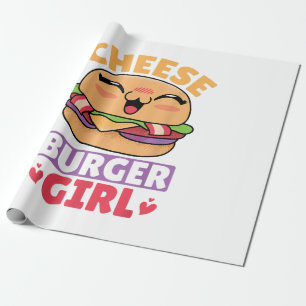 Cheeseburger Girl, Hamburger Women en Cheeseburge Cadeaupapier