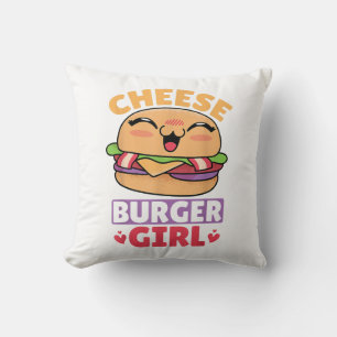 Cheeseburger Girl, Hamburger Women en Cheeseburge Kussen