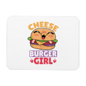 Cheeseburger Girl, Hamburger Women en Cheeseburge Magneet (Horizontaal)