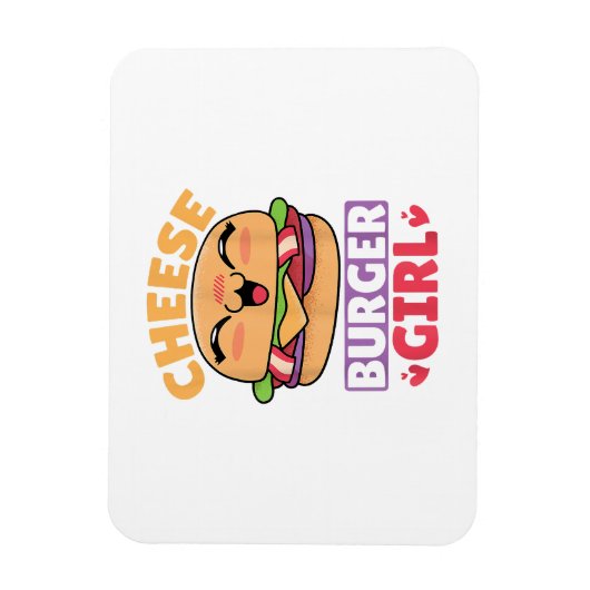 Cheeseburger Girl, Hamburger Women en Cheeseburge Magneet (Verticaal)