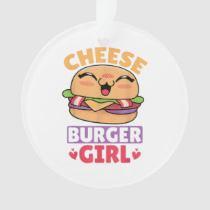 Cheeseburger Girl, Hamburger Women en Cheeseburge Ornament