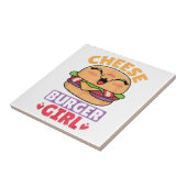Cheeseburger Girl, Hamburger Women en Cheeseburge Tegeltje (Zijkant)