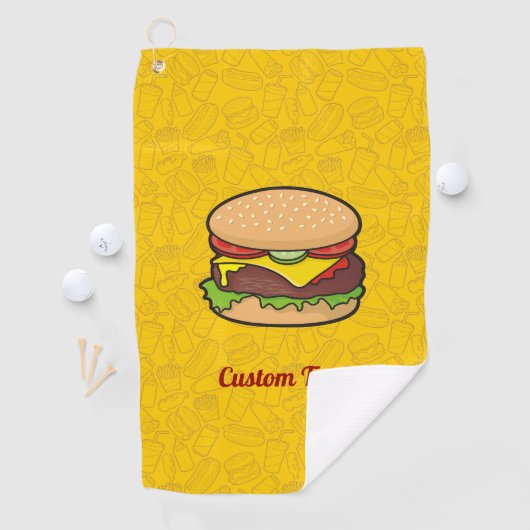 Cheeseburger Golfhanddoek