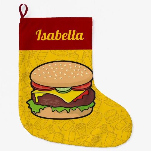 Cheeseburger Grote Kerstsok (Voorkant)