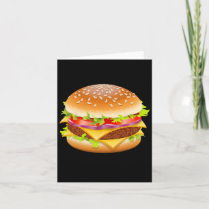 Cheeseburger Hamburger Burger Funny Food Halloween Kaart