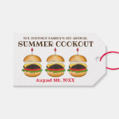 Cheeseburger hamburger burger picknick barbecue BB Cadeaulabel (Voorkant (Horizontaal))