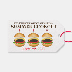 Cheeseburger hamburger burger picknick barbecue BB Cadeaulabel