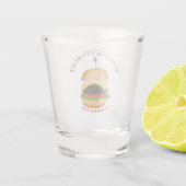 Cheeseburger hamburger burger picknick barbecue BB Shot Glas (Achterkant)