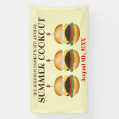 Cheeseburger hamburger burger picknick barbecue BB Spandoek (Verticaal)