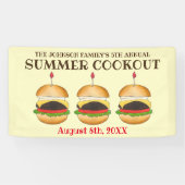 Cheeseburger hamburger burger picknick barbecue BB Spandoek (Horizontaal)