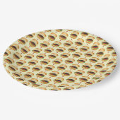 Cheeseburger Hamburger Cheese Burger Bun Papieren Bordje (Gekanteld)