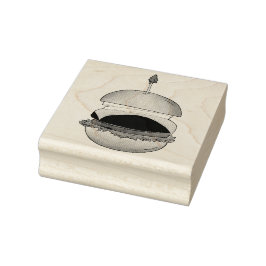 Cheeseburger Hamburger Cheese Burger Bun Rubberstempel