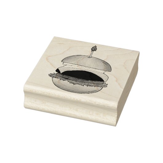 Cheeseburger Hamburger Cheese Burger Bun Rubberstempel (Stempel)
