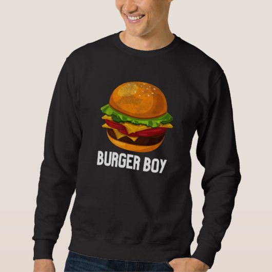 Cheeseburger Hamburger Fastfood Burger Boy Costum Trui (Voorkant)