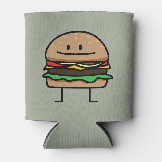 Cheeseburger Hamburger gemalen vlees Rundvleeskuik Blikjeskoeler (Voorkant)