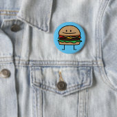 Cheeseburger Hamburger gemalen vlees Rundvleeskuik Ronde Button 5,7 Cm (In situ)