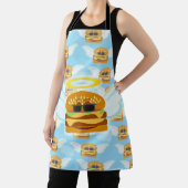 Cheeseburger Heaven Fun Flying Burger Art Schort (Insitu)